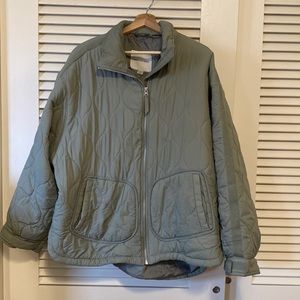 American Eagle AE Jade Seafoam Quilted Jacket